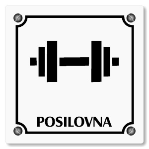 Posilovna, 80x80mm, bílá, Kansas